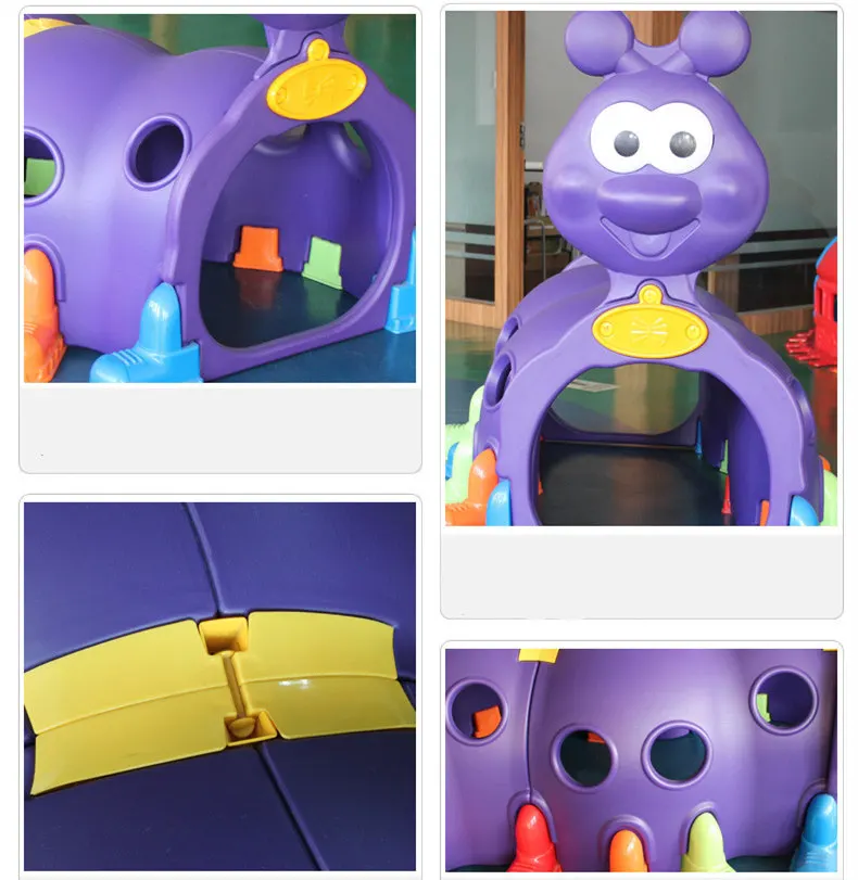 Детска градина гъсеница ползающий тунел палатка играчка на децата Пробиване на дупки Игралната къщичка Закрит и открит карикатура животни палатка детски подарък