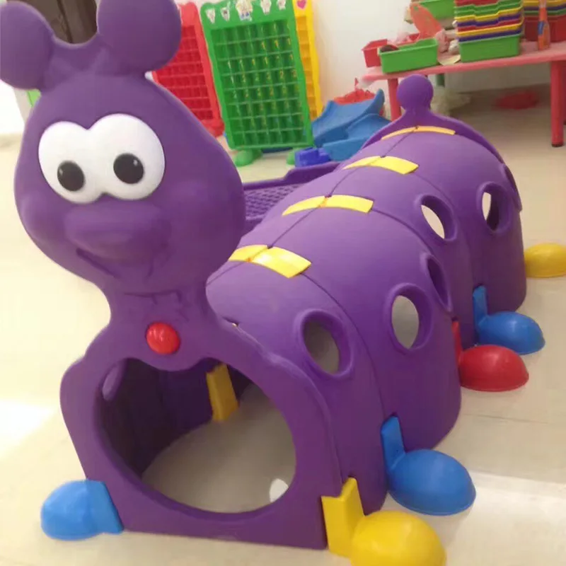 Детска градина гъсеница ползающий тунел палатка играчка на децата Пробиване на дупки Игралната къщичка Закрит и открит карикатура животни палатка детски подарък