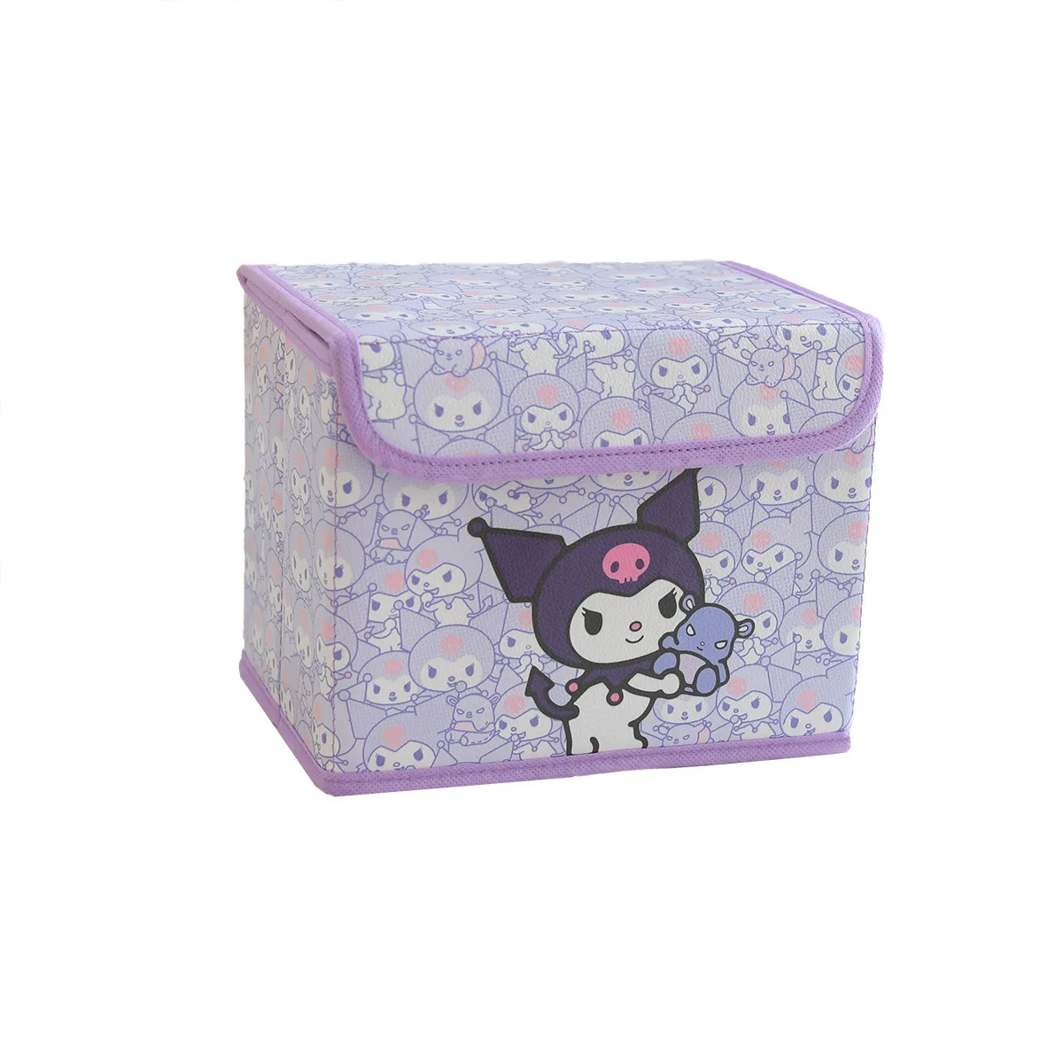 Sanrio Настолен Органайзер Box Kawaii Hello Kitty Карикатура Кожен Водоустойчив Сгъваем Шкаф Козметични Органайзер Box Подарък За Момичета