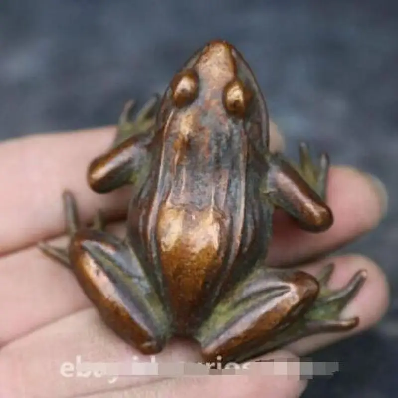 57 мм, порцелан уникална бронзова жаба-талисман, съответстваща на статуята на добър вкус