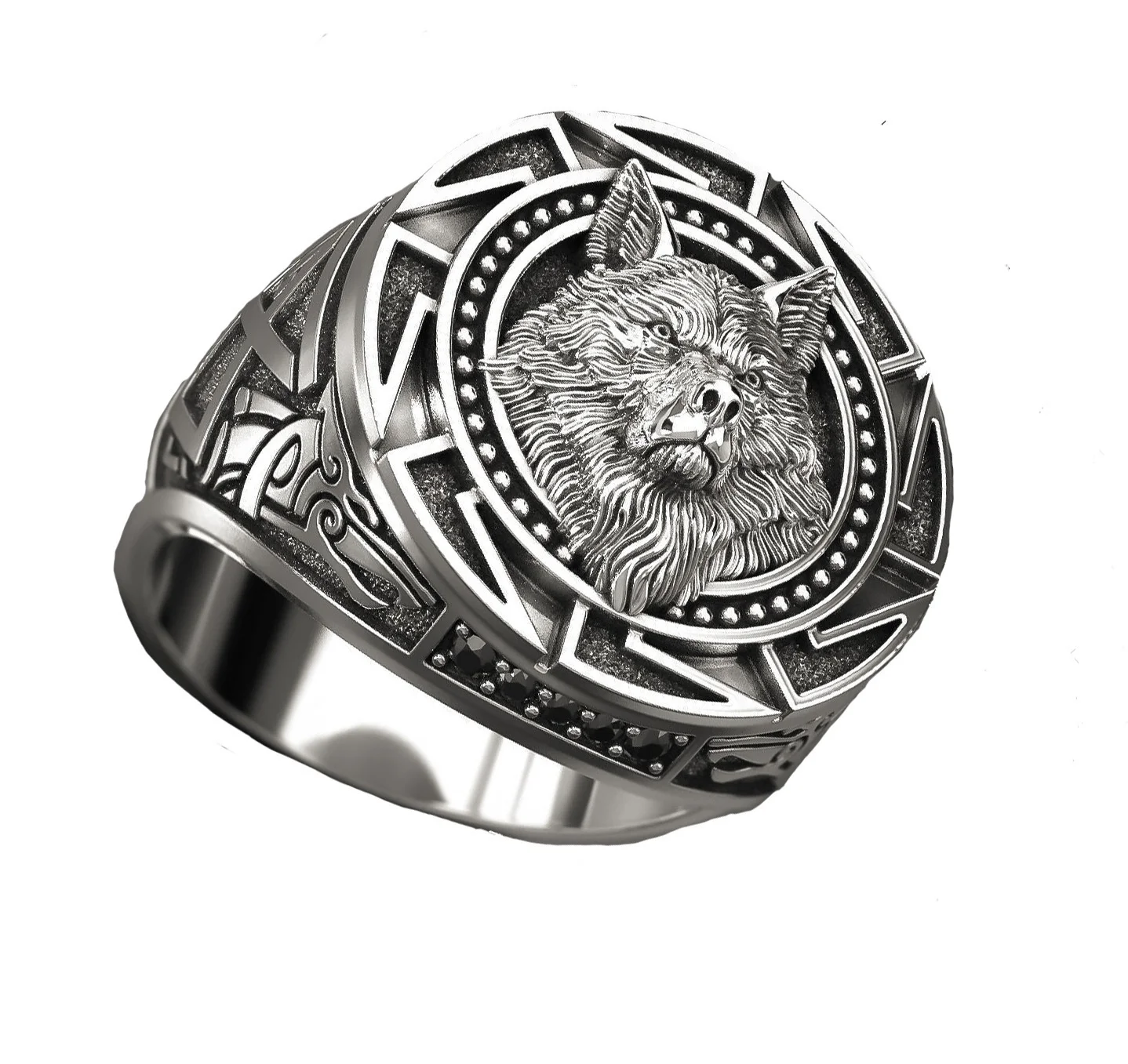 Готик пръстен с главата на вълк войн-викинга, мъжки пръстен на пръста си, винтажное пръстен с тотем селтик вълк, мъжки бижута, подарък за рожден ден в стил пънк