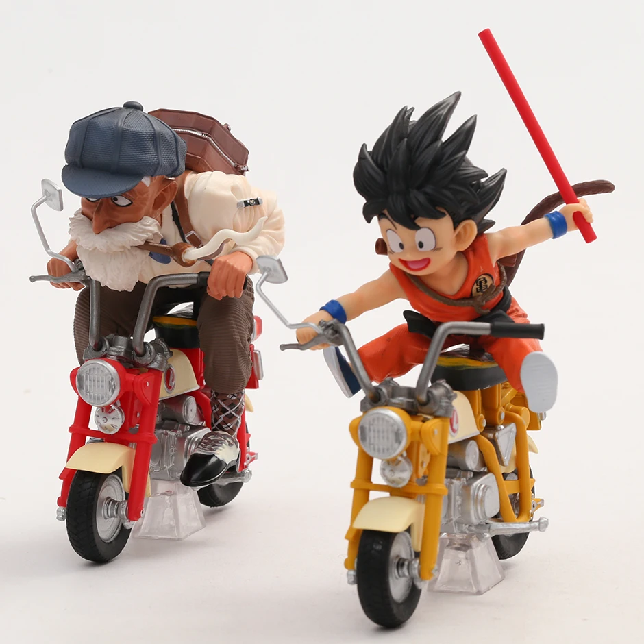 Dragon Ball Z Магистър Роши Goku Езда На Мотоциклет PVC Модел Фигурки са подбрани Играчки За Детски Подарък