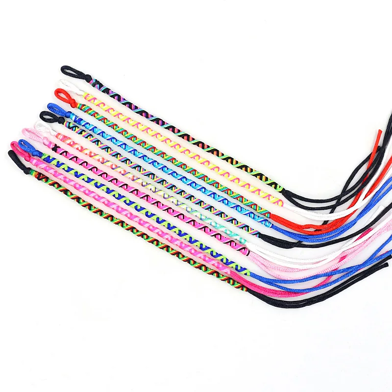 12 бр., Бохем цветни въженият гривна ръчно изработени празнични дрехи за партито, цветен персонализирани гривна в етнически стил