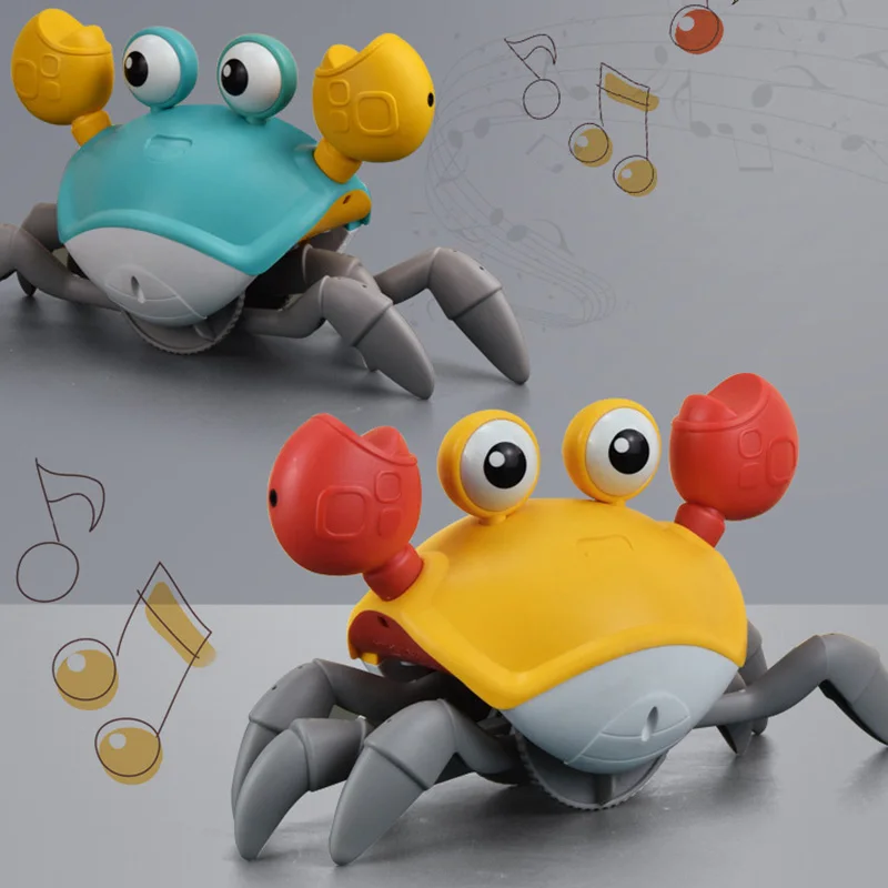 Индукционный бягство Ползающий раци Електрически домашен любимец Мига Музикален Интерактивни играчки за ранно развитие на Подаръци за децата, Baby Kids