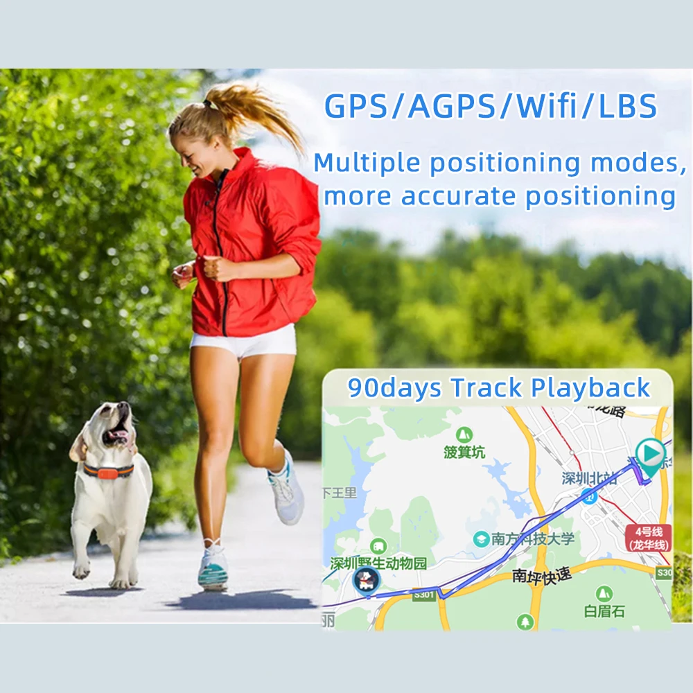 G51 4G, GPS тракер за домашни любимци, водоустойчив, анти-изгубен локатор, умен яка, приложение за дистанционно управление на устройството за кучета, котки и животни