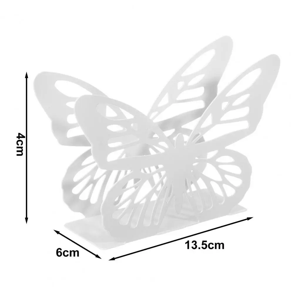 Държач за хартиени кърпи Творчески Изискан удобни рафтове за съхранение на тъкани във формата на пеперуда от неръждаема стомана за дома