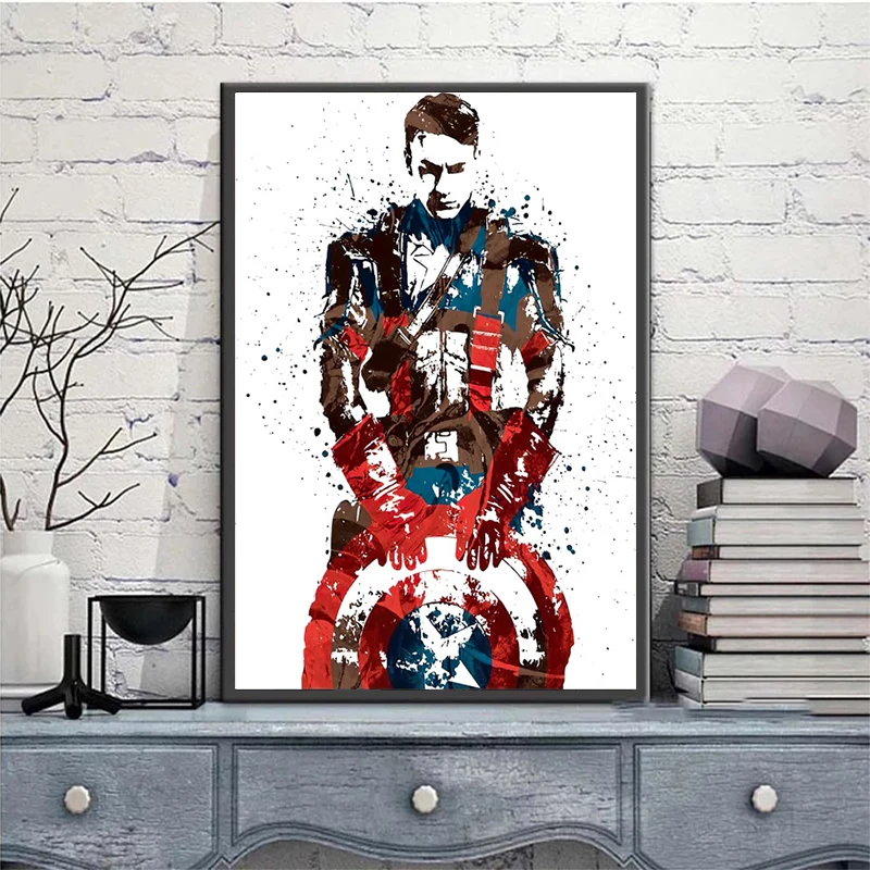 Акварел Супергерой на Марвел Платно Картина на спайдърмен Филм за Печатане на Съвременната Абстрактна стенни художествена картина Детско декорация на дома