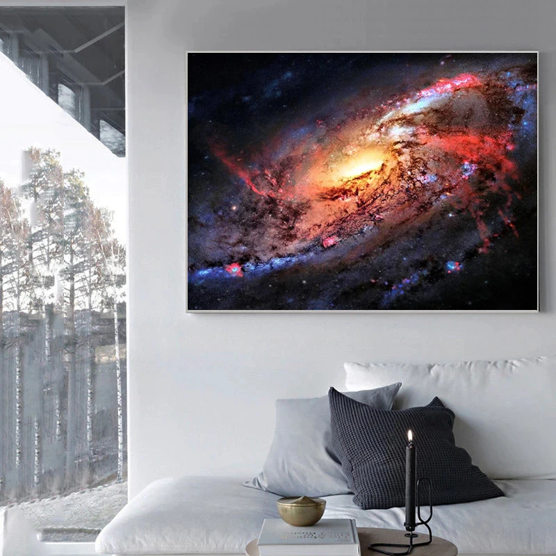 Космическа Галактика, Неясност, Астрономия, Вселената, платно картина, плакат и принт, монтиран на стената художествен плакат за спални, проучване на пазара стая и дома