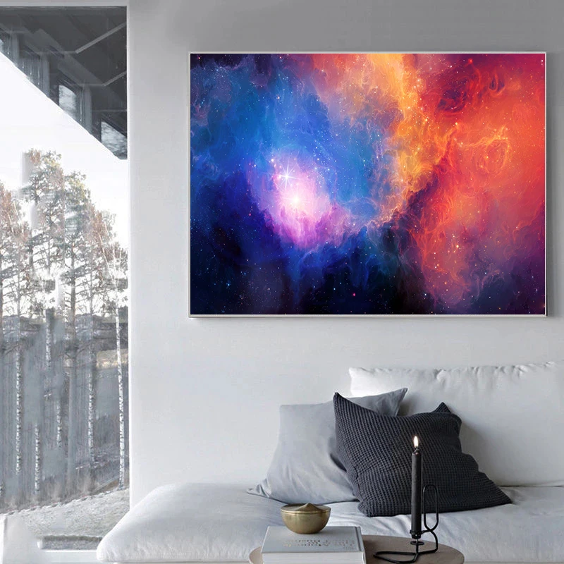 Космическа Галактика, Неясност, Астрономия, Вселената, платно картина, плакат и принт, монтиран на стената художествен плакат за спални, проучване на пазара стая и дома