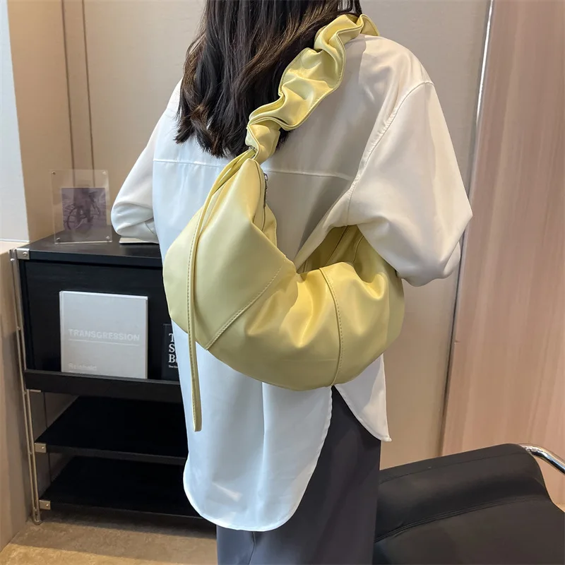 Дамски Чанта през рамо, ежедневни чанти под мишниците, изкуствена кожа, однотонная чанта през рамо дамски чанти-скитник, чанти, портфейли и голям капацитет
