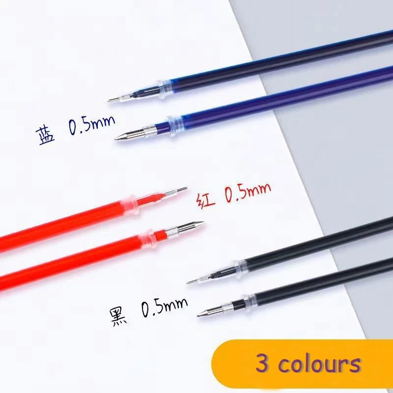 30-100 бр Гел писалка за зареждане Черен, Червен, син 0,38/0,5 мм химикалки, за офис, училище, японски сладки канцеларски материали