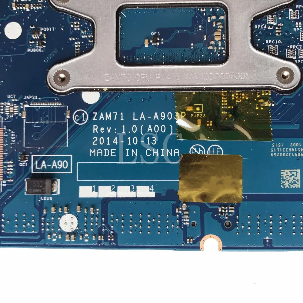 Използва се за дънната платка на лаптоп DELL E5450 CN-017FG2 017FG2 17FG2 с процесор SR23V I7-5600 2,60 Ghz 840 М 2 GB ZAM71 LA-A903P 100% тестван