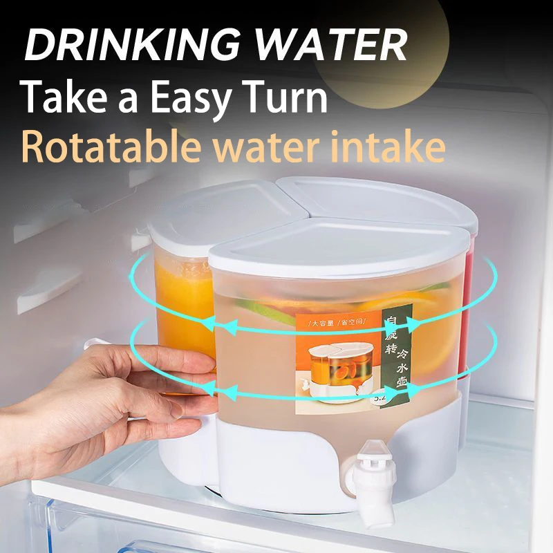 Хладилник Студен кана С вода Диспенсер за вода за напитки Кофа за студена Вода Бутилка за лимонада Съдове За пиене Кана за вода Кухня