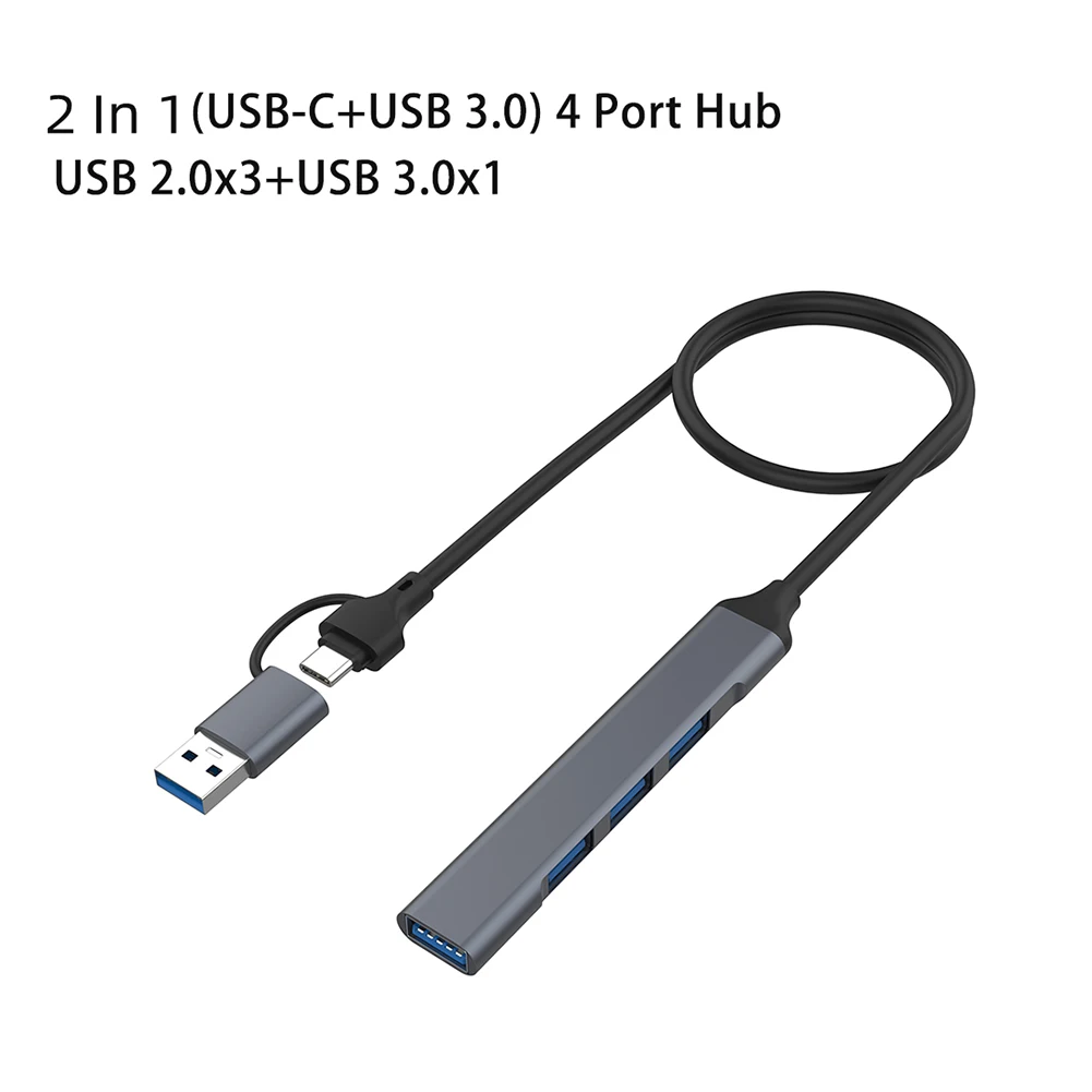 4/7 Пристанища hub докинг станция USB A USB C USB адаптер за пренос на данни USB сплитер от алуминиева сплав за MacBook Pro