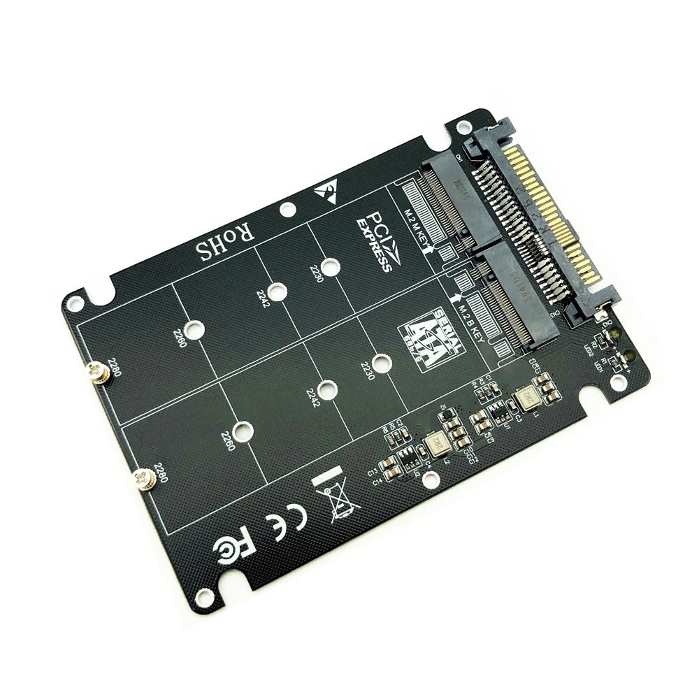 M. 2 SSD към Адаптер U 2 2 в 1 M. 2 NVMe SATA-Bus NGFF SSD до PCI-e U 2 СФФ-8639 PCIe M2 Адаптер Конвертор за Настолен компютър PC