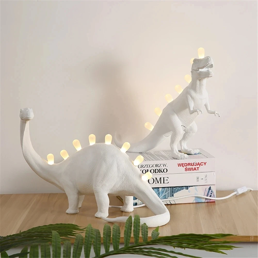 2023 Скандинавските лампи с динозавром за спални, светодиодна настолна лампа от смола, начало декор за маса, лампа
