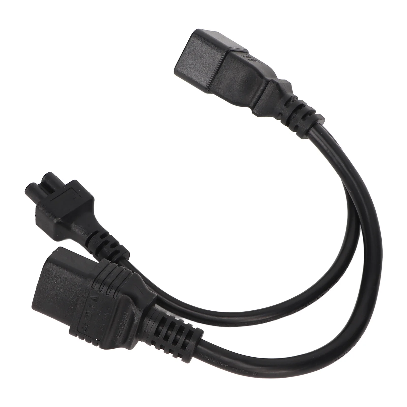 Кабел-сплитер IEC320 Y 1 2 изхода С20 от мъжете до C5 C19 Женски кабел за лаптоп Адаптер за захранване Принтер, Цифров фотоапарат