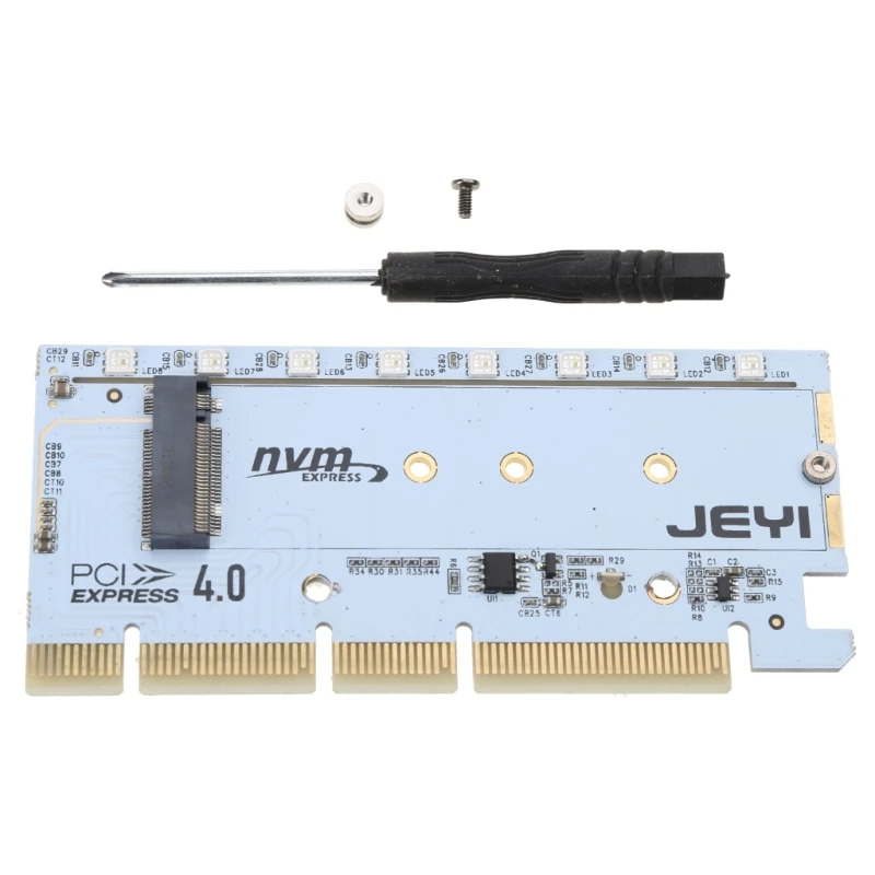 .2 Карта адаптер SSD.2 Адаптер SSD-диск NVME към PCIE 4.0 16X с led индикаторна лампа за операционна система Linux