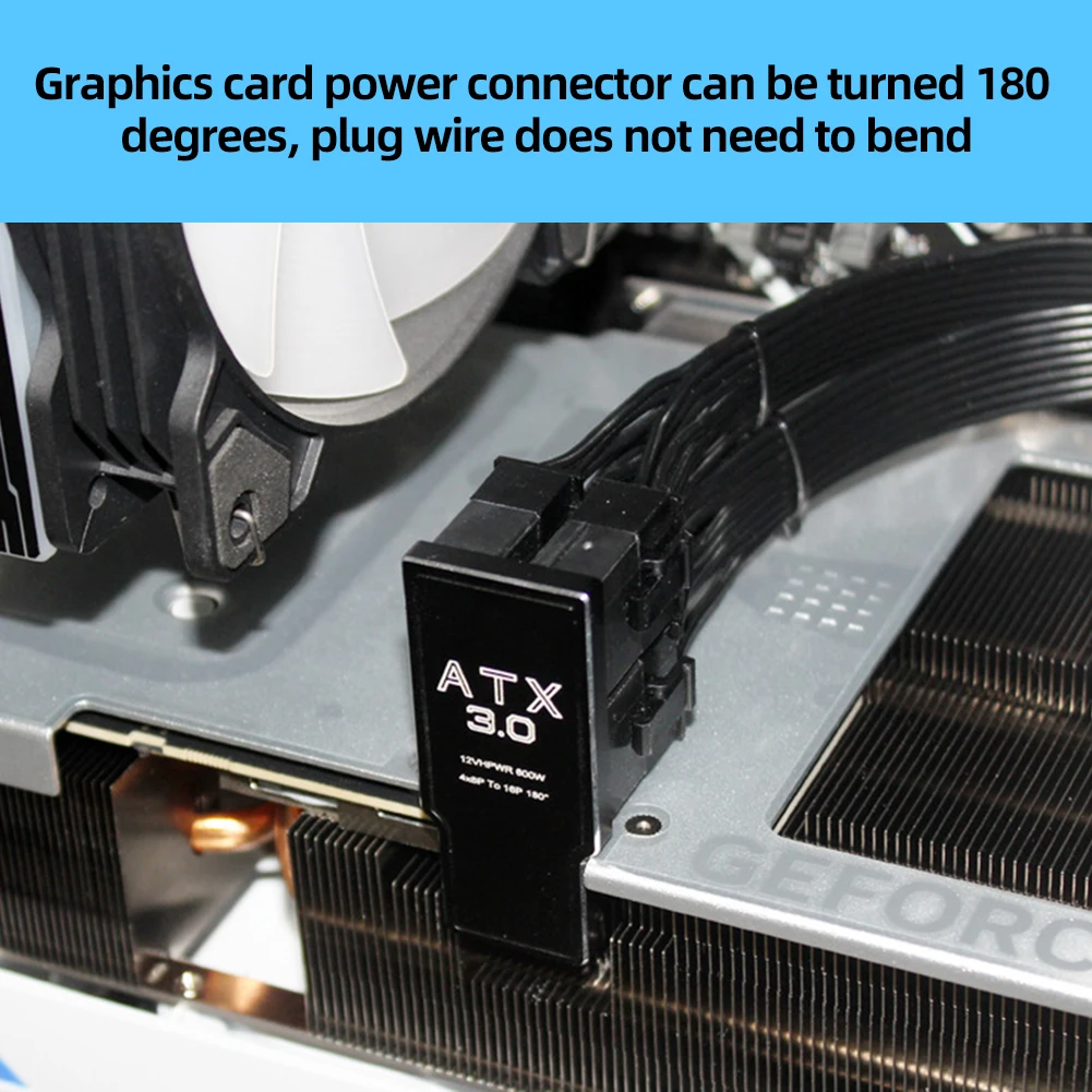 ATX3.0 12VHPWR 12 + 4P 600W 180-градусов Конектор за Захранване Адаптер Конвертор за Настолни Компютри 4x8PIN към видео картата на 40 серия