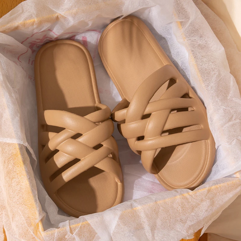 Пролетно дамски обувки на равна подметка, нови летни дамски домашни женски възли чехли, нескользящая домашни обувки