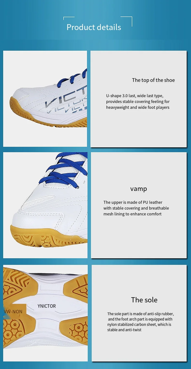 Новост 2023 г., мъжки и дамски обувки за бадминтон Victor, дишащи высокоэластичные нескользящие спортни маратонки, тенис A170ii