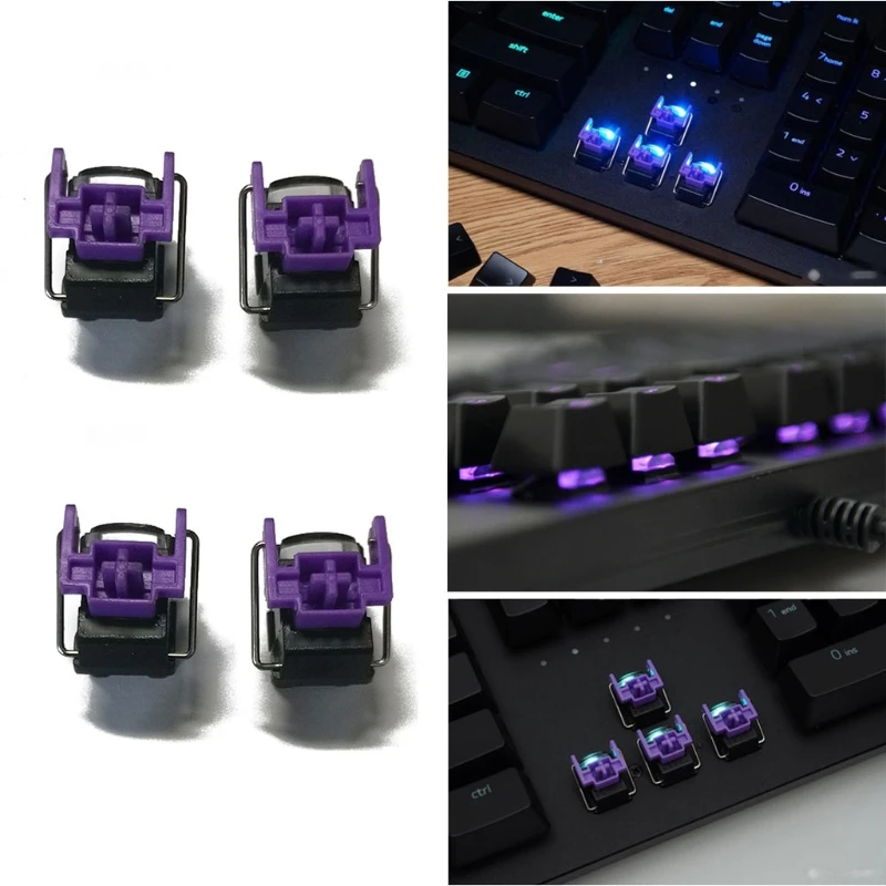 4 бр. лилаво оптичен превключвател, превключвател на гореща замяна за геймърска механична клавиатура Razer Huntsman Elite
