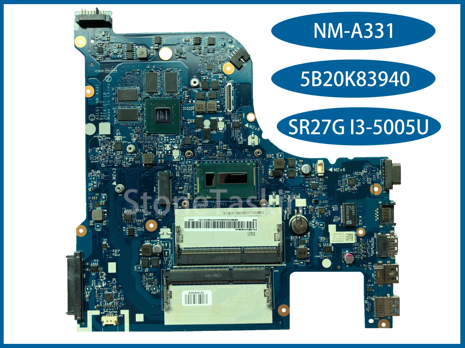 Оригиналната дънна Платка 5B20K83940 за лаптоп Lenovo Ideapad G70-80 AILG1 NM-A331 SR27G I3-5005U N16V-GM-B1 Тестван на 100%