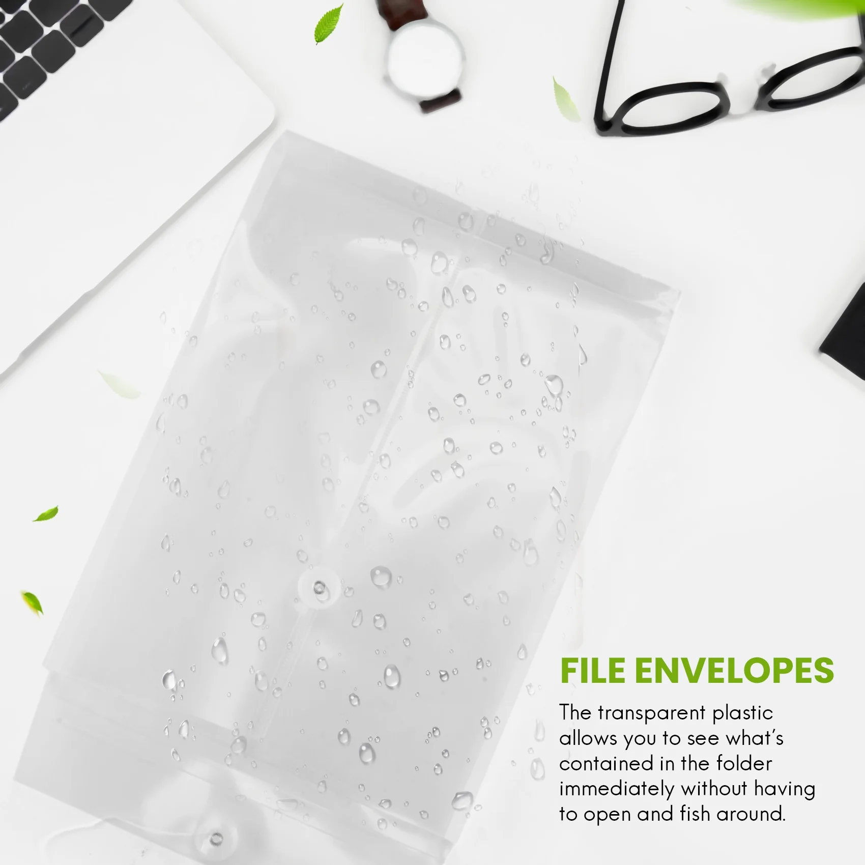 12 Опаковки, прозрачни пластмасови пликове Поли-пликове Разширяване на файлове, Папки за документи с цип, на копчета и дантели Формат А4