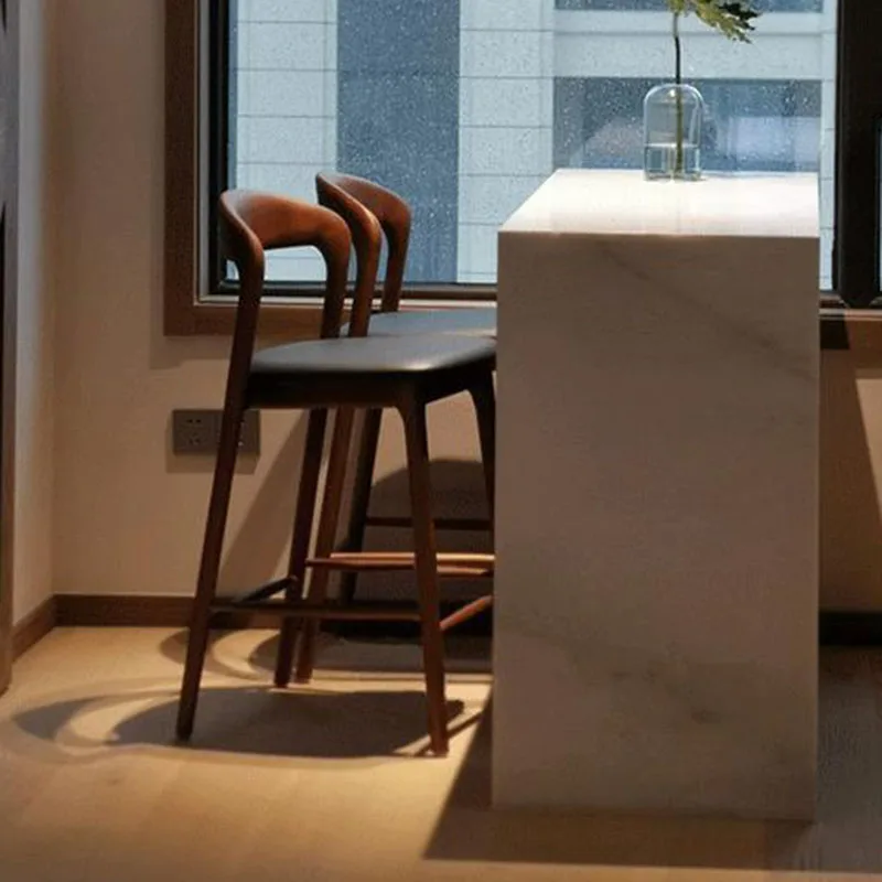 Елегантна дървена маса за хранене, стол, Съвременни Модни дизайнерски столове за почивка, европейският кухненски кът Sillas De Comedor, Домашен декор