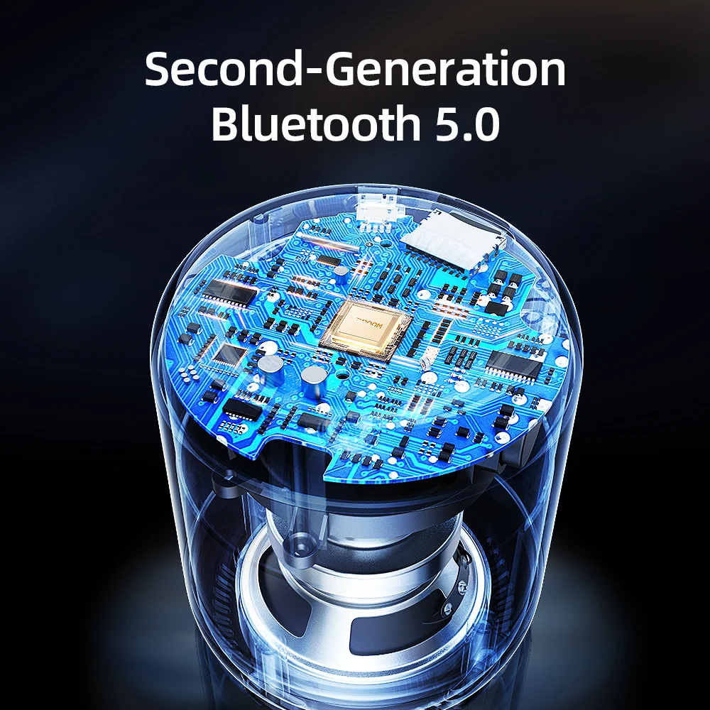 Bluetooth-високоговорител, безжична портативна колонка със силен стерео звук, изпълнени с бас, 25-часово възпроизвеждане на Градинска карта HIFI 3D Surround