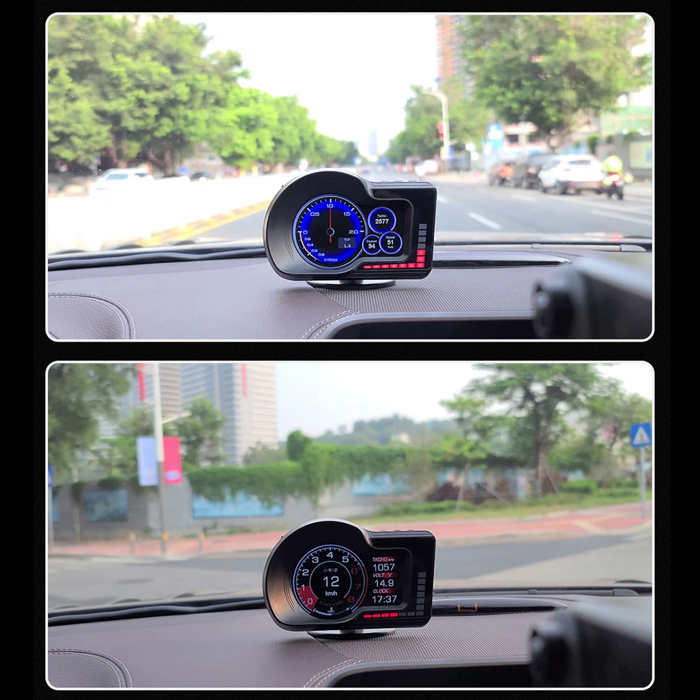 Авто централен дисплей F15 OBD GPS, двухсистемный сензор оборота в минута, 6 функции аларма, HUD Скоростомер, бърз тест, електронни аксесоари