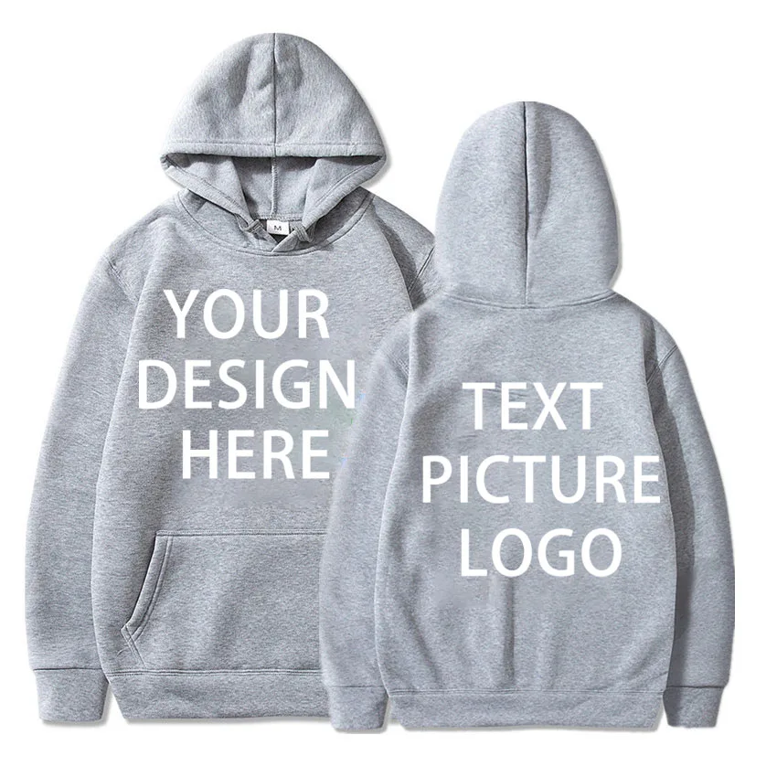 Настройте толстовку с логото на Пролет и есен, свободен пуловер с качулка, hoody с участието на текст, лого дизайн