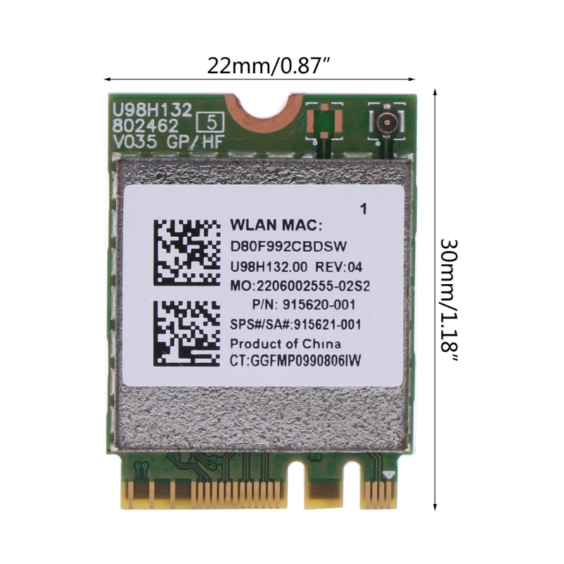 RTL8821CE 802.11 AC 1X1 Wi-Fi + BT4.2 Комбинирана карта адаптер 915621-001 Безжична карта за hp ProBook 450 G5 PB430G5