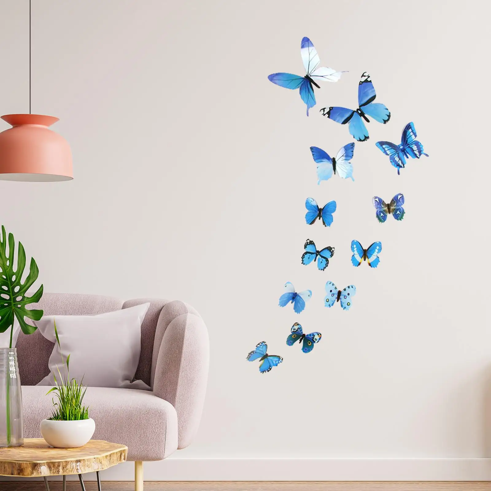 12 бр. стикери с пеперуди, декоративни светещи 3D стикери с пеперуди от стените за врати
