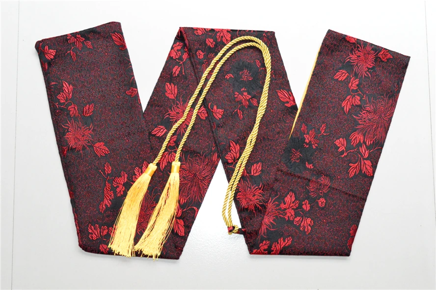 Приятна мека и нежна коприна чанта за мечове, подходяща за японския самурайского меч катана с червен цветен дизайн