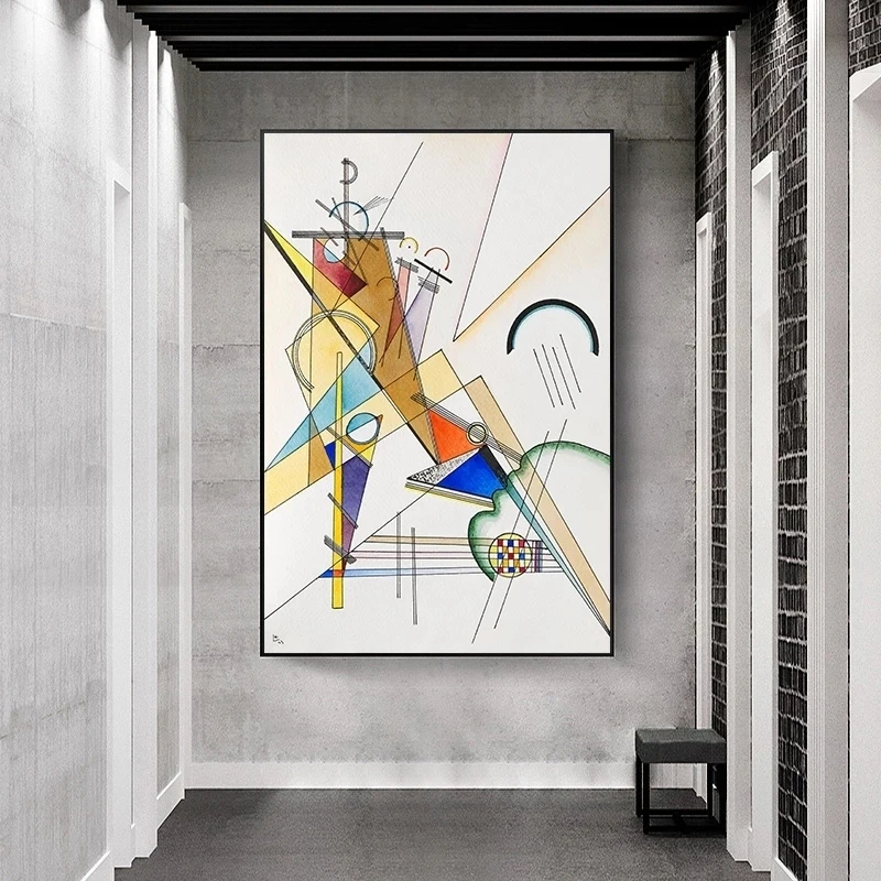 Абстрактни геометрични работа Василий Кандински върху платно, постери и щампи, репродукции, стенни пана, домашен декор