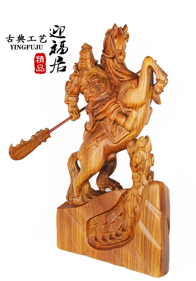 Wu Guan круша за конна езда, ръчно изработени продукти от розово дърво, резное дърво като Бог на богатството, мебели за дома, Wenwan дървени бижута