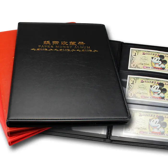 Нови 40/60 притежателите на хартиени банкноти, колекция от Албуми, книга за съхранение, черен, червен, син