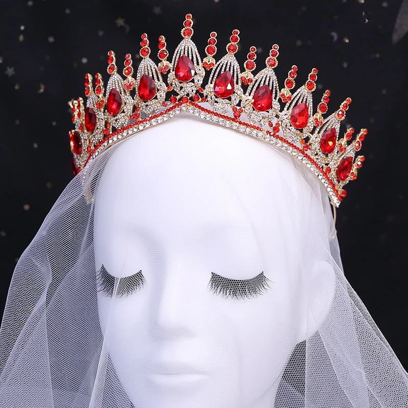 Декорация от кристални короната с кристали, сватбена рокля за младоженци, диадеми и корони, за жени, украса за коса, прическа за булката, подарък за бала