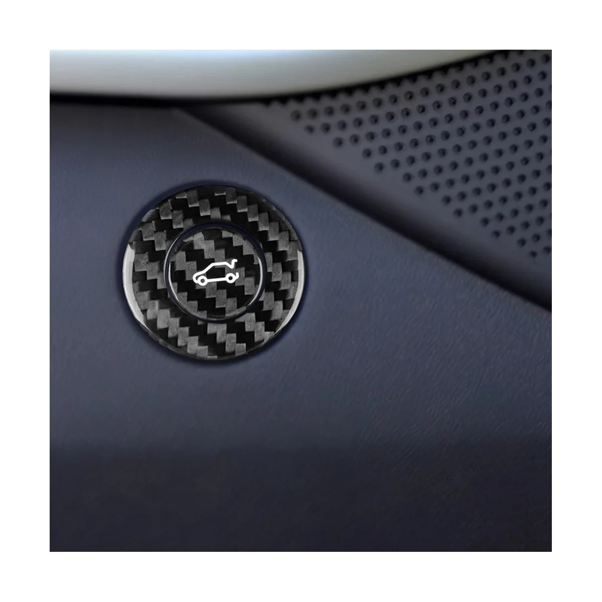 Сега твърди въглеродни влакна за Chevrolet Camaro 2016-2023 превключвател на Вратата на багажника, пръстен, стикер, Аксесоари за интериора