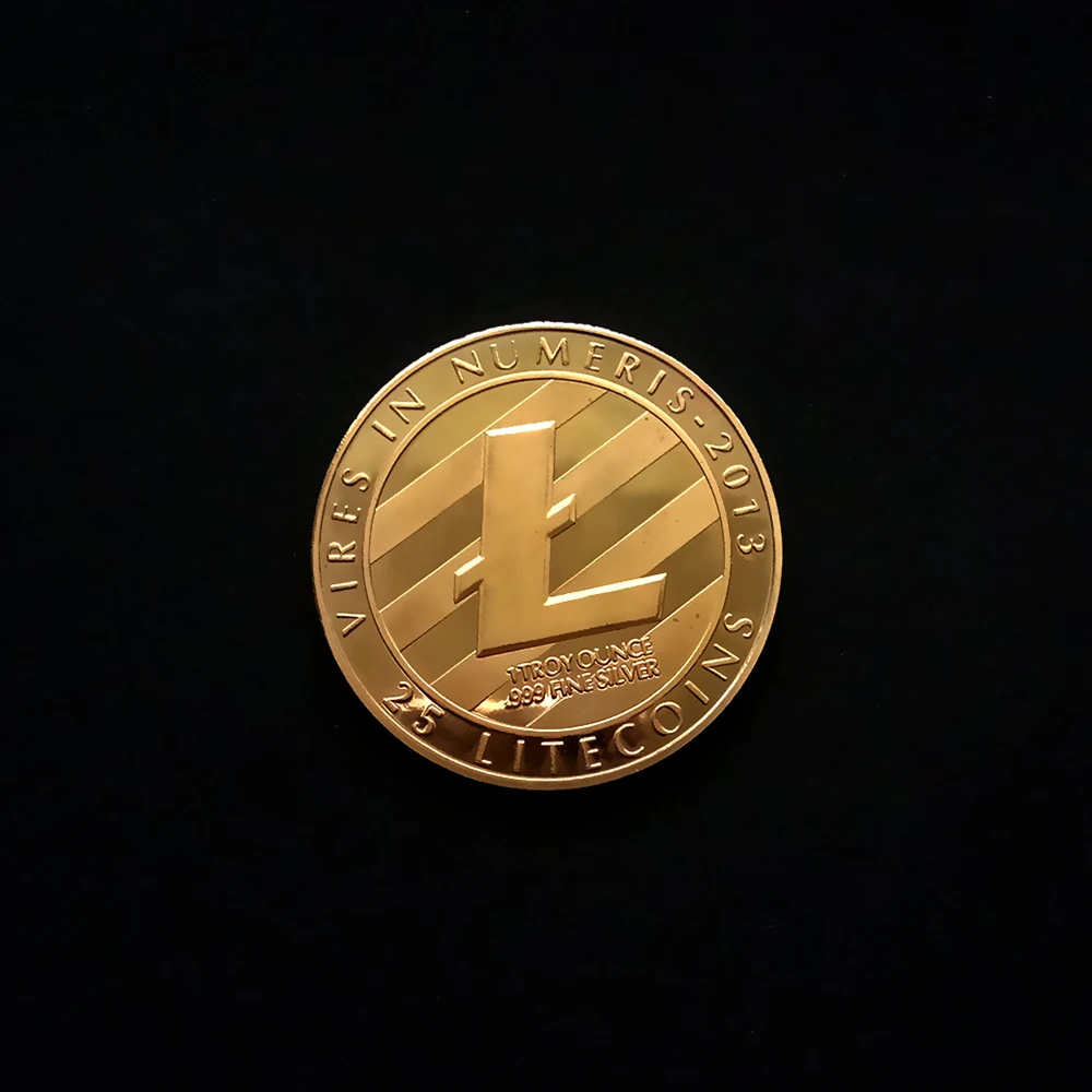 Монети Litecoin Валута LTC Позлатен са подбрани подарък колекция от предмети на изкуството, домашен Декор, имитация на празника, възпоменателна монета