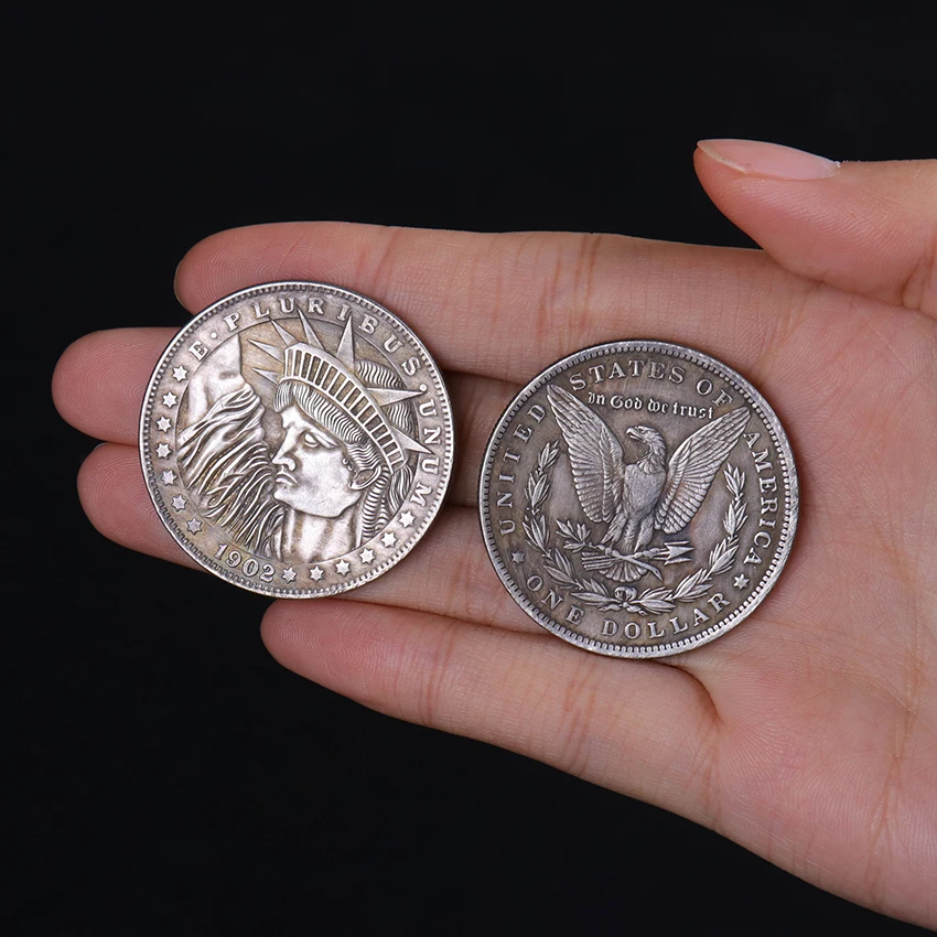 Реплика, 1 бр., начало декор, възпоменателни монети, блуждающая монета, никел, САЩ Морган, невалютная монета