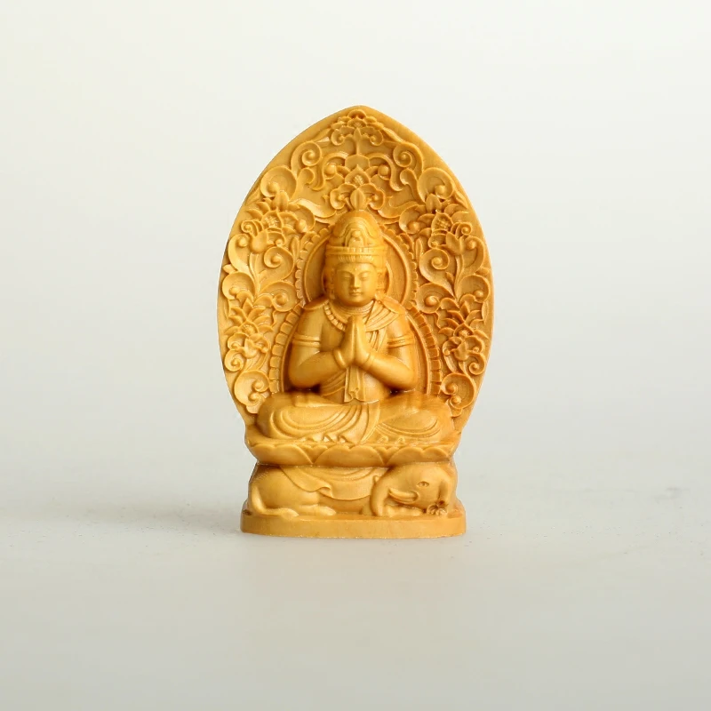 WSHYUFEI 7 см Статуи на Буда Кутия с участието на Молитва Дърворезба Гуаньинь украса Раждането на малката статуя