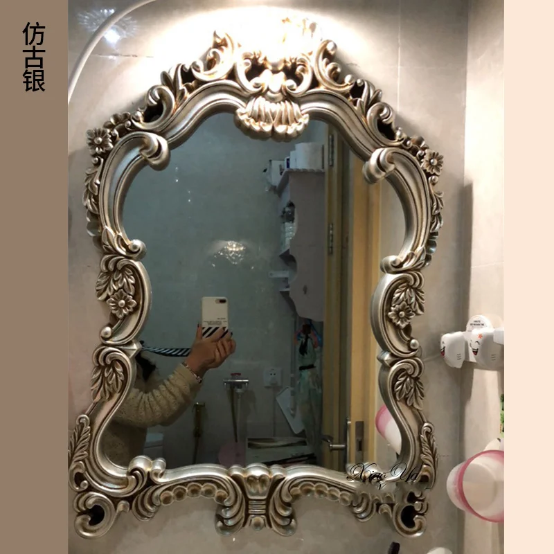 Декоративна огледална стена, эстетичная Реколта баня, Спалня, Душ, Декоративно огледало, Голямо Украса за грим, Maison Room Decor, HY
