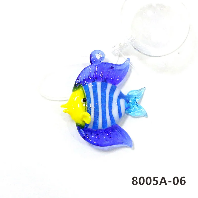 Окачване за декорация на аквариум, цветен плаващ стъкло, миниатюрна фигурка тропическа риба, украшения, подвесная статуя на морското животно, Аксесоари