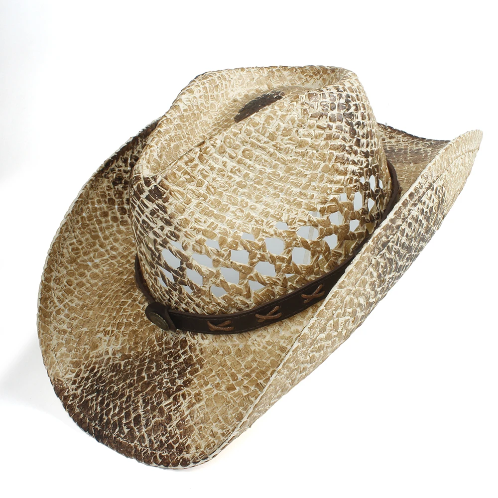 2019, модни дамски мъжки ковбойская шапка в западен стил, жените, за татко, слама човек сомбреро ръчно изработени впечатлява със своя бохемски стил, мъже слама ковбойская шапка от слънцето в стил джаз