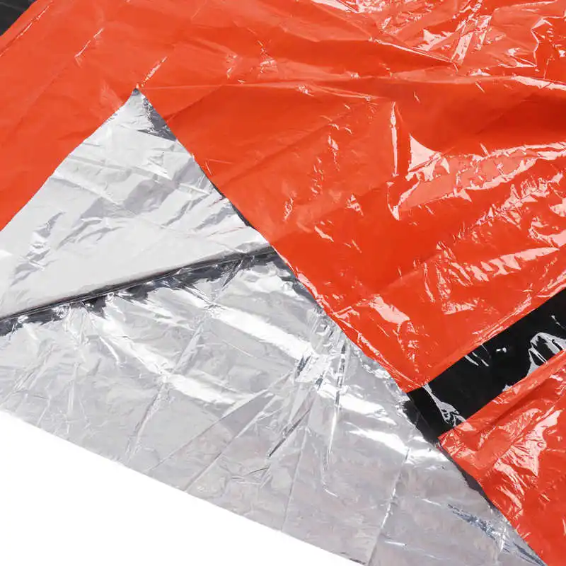 Складное Disaster одеяло Сребристо-Оранжевото Disaster убежище за оцеляване на открито, запазването на топлина одеяла