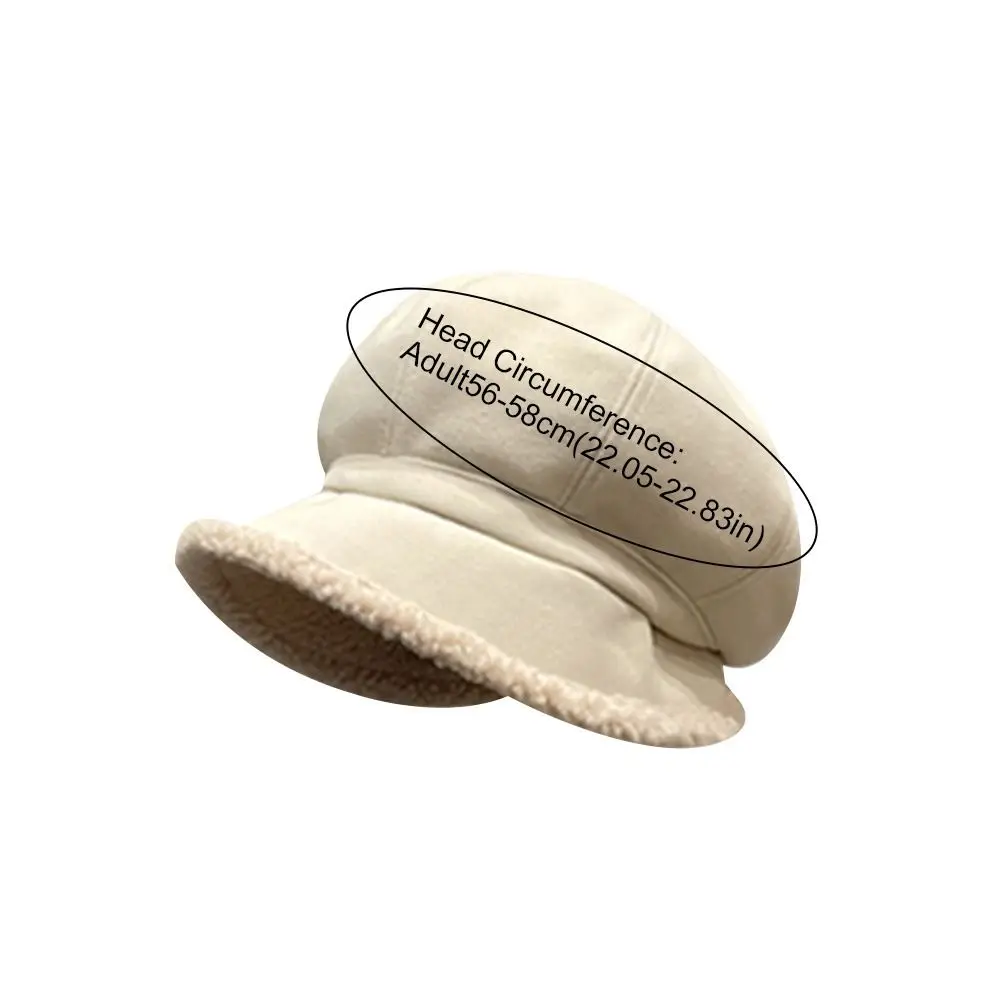 Модни однотонная осмоъгълна шапка от кашмир агне с широка периферия, поема, топла шапка Рибар