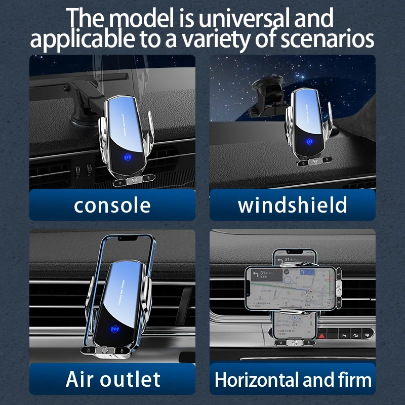 Гравитационный кола, безжично зарядно устройство, скоба за отдушник, телефон, поставка за мобилен телефон, GPS поддръжка за Iphone 14 13 12 Samsung X Xiaomi