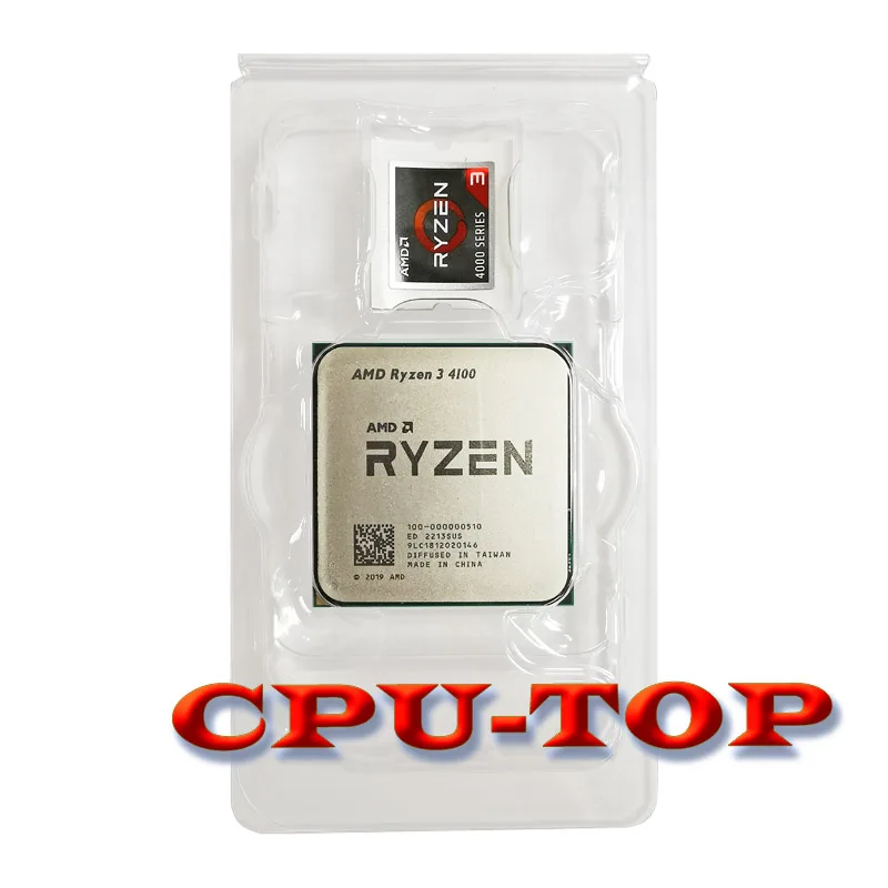 AMD Ryzen 3 4100 R3 4100 3,8 Ghz 4-ядрен 8-стрийминг процесор на 7 НМ L3 = 8 М 100-000000510 Гнездо AM4 Без вентилатор